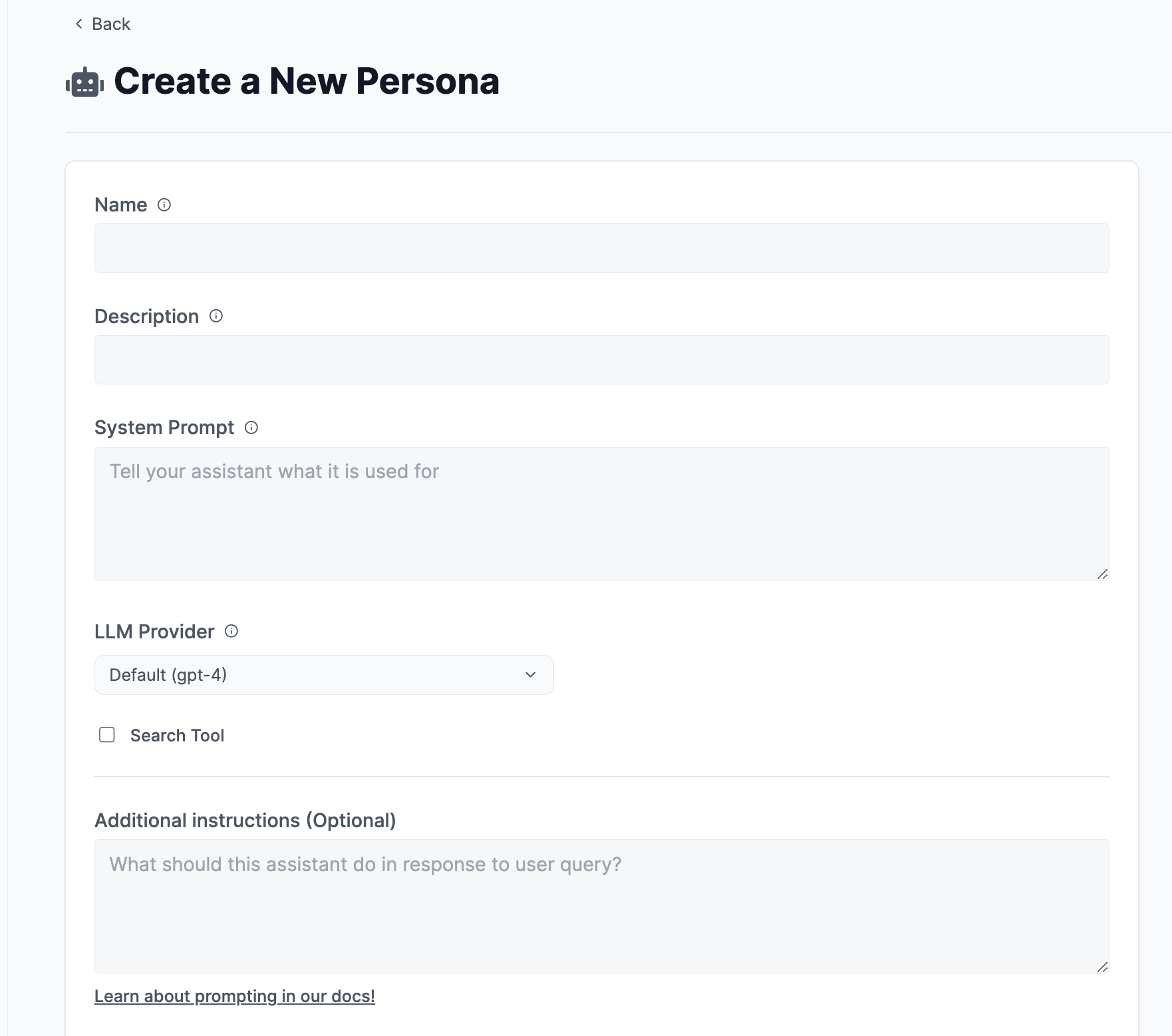 Assistant Configuration Interface