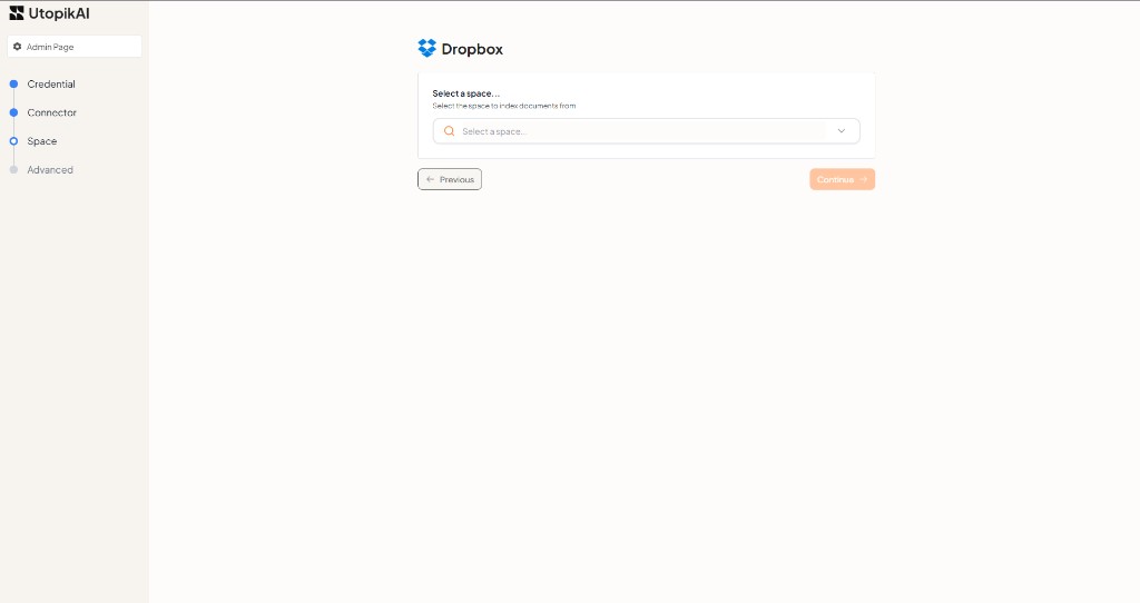 Step 3: Select a space