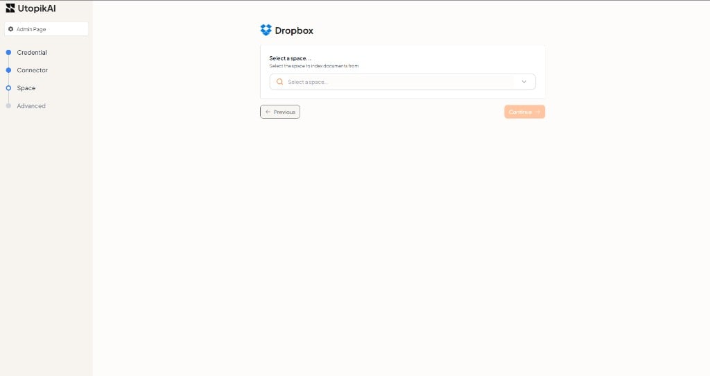 Step 3: Select a space