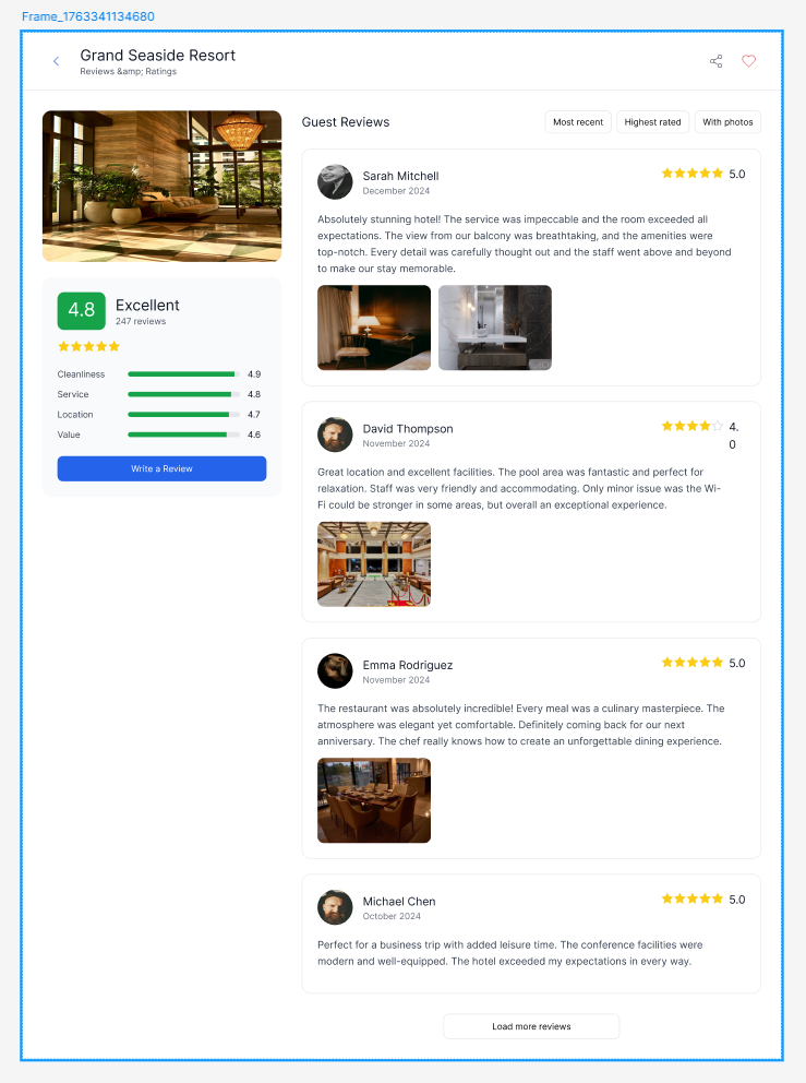 Example of a selected frame that will be used for region redesign