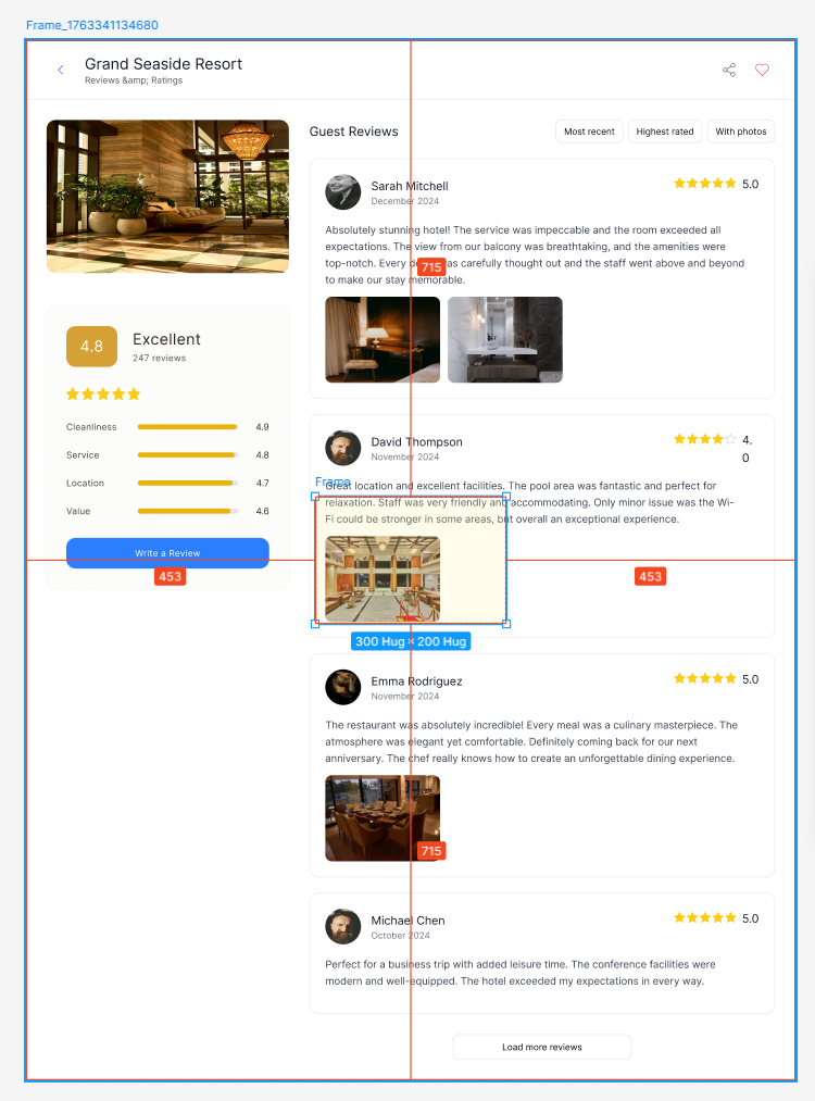 选择一个Frame;智能填充会自动在其中添加一个空白部分