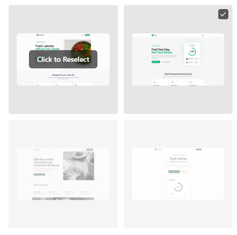 design option reselect