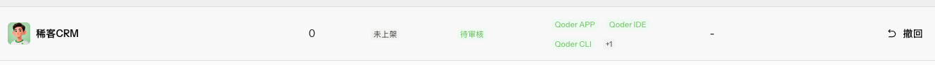 Qoder 插件列表显示未上架和待审核，以及所选适配产品