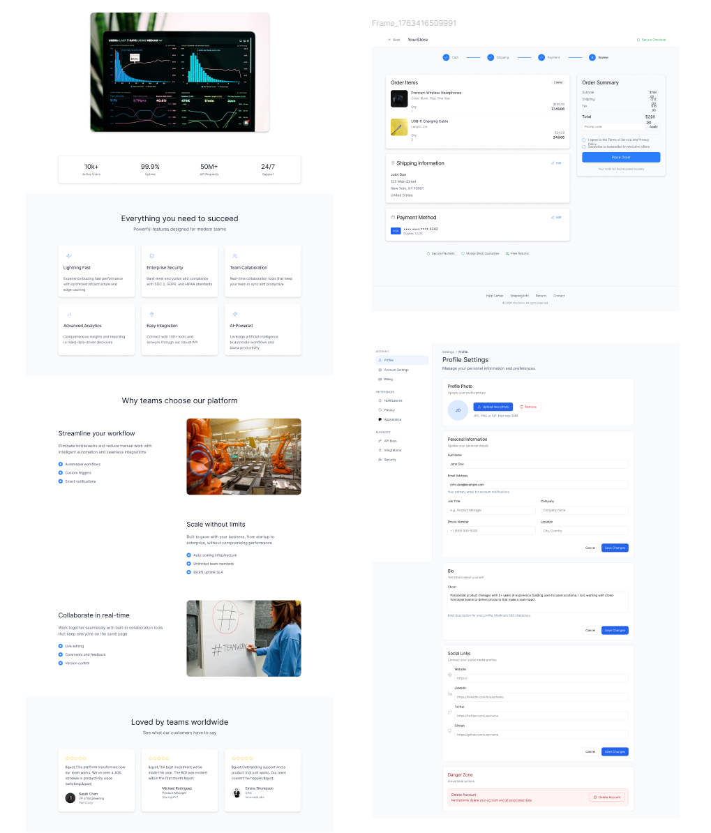Combined multi-page output