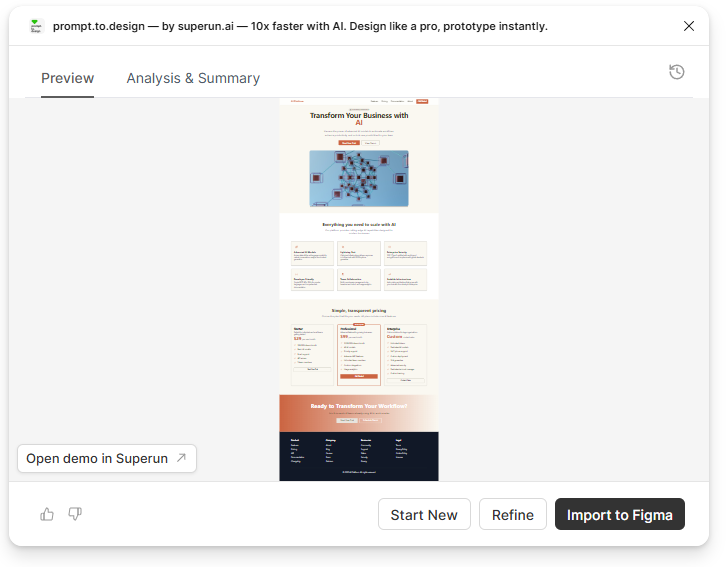 Preview of early-stage layout generation