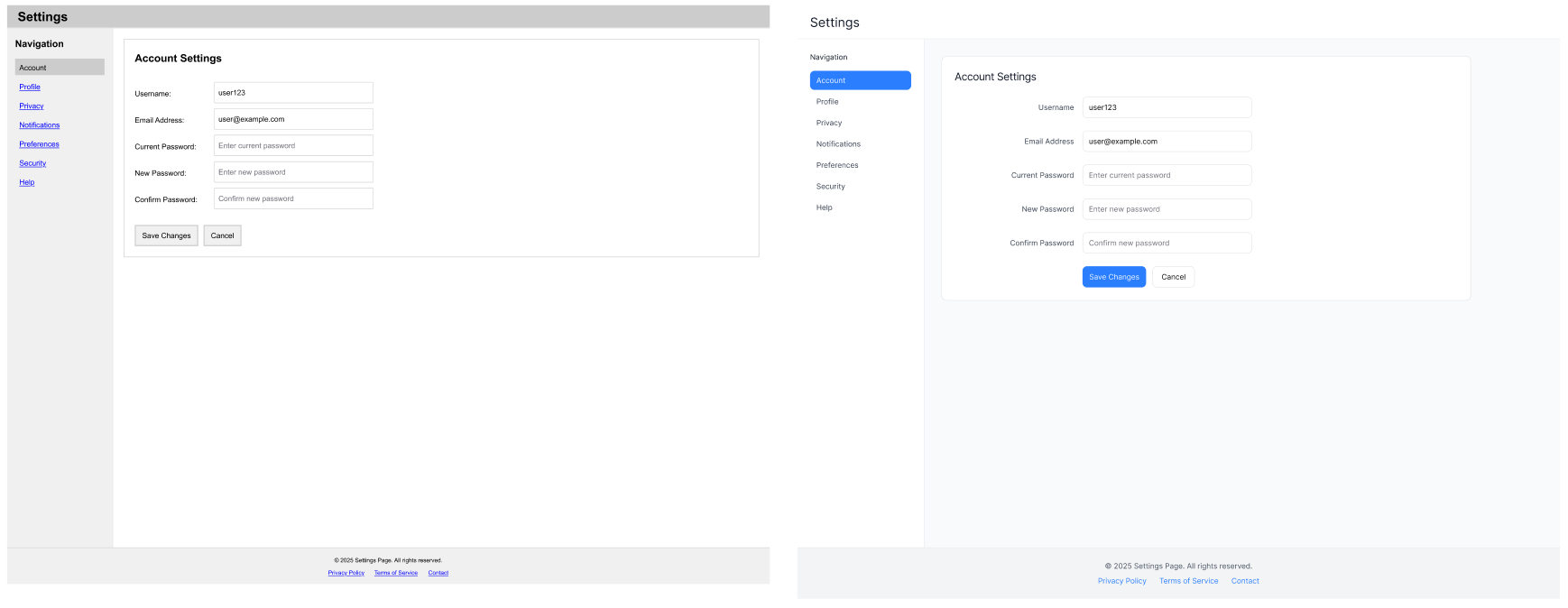 Before and after modernization comparison