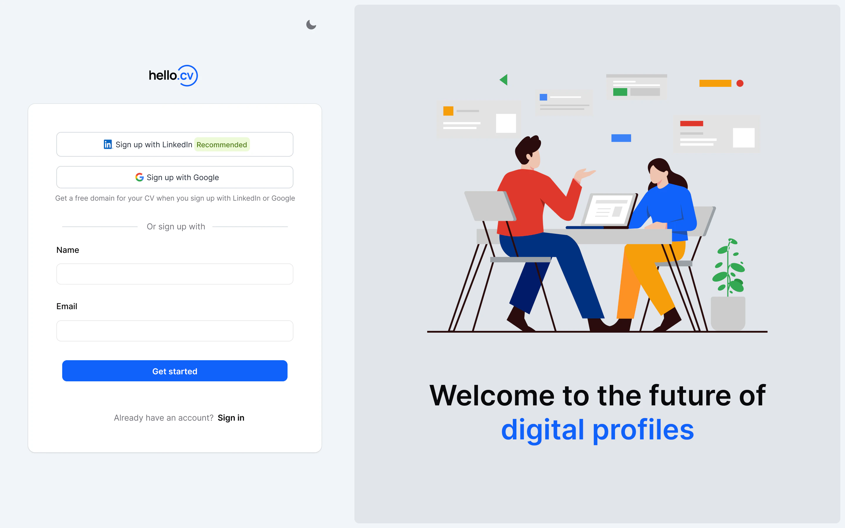 signup template 5