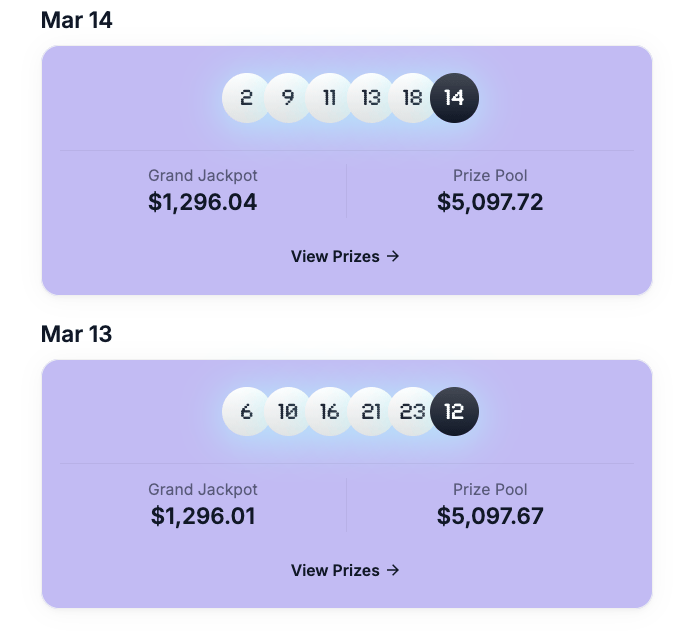 Example Results Page