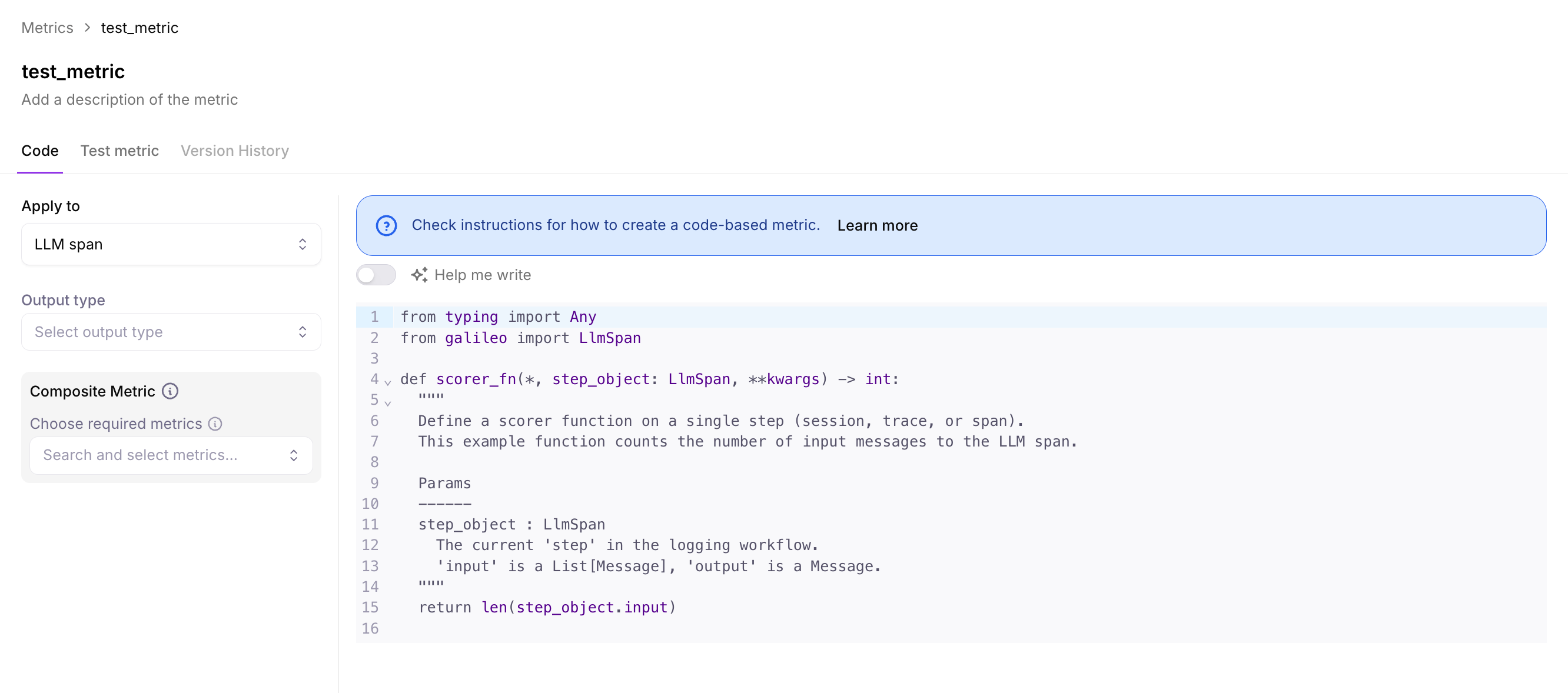 Code editor