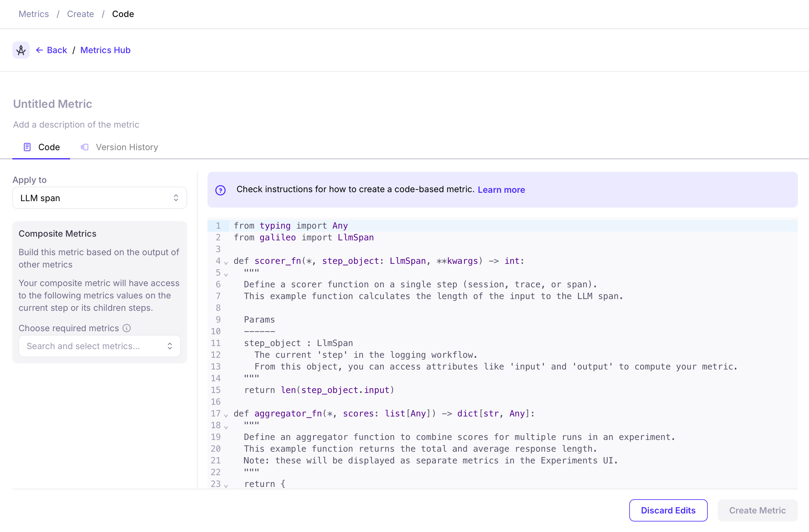 Code editor