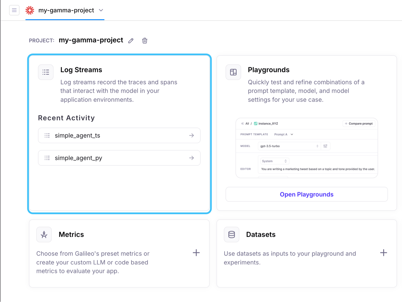 Select your Log stream from the list