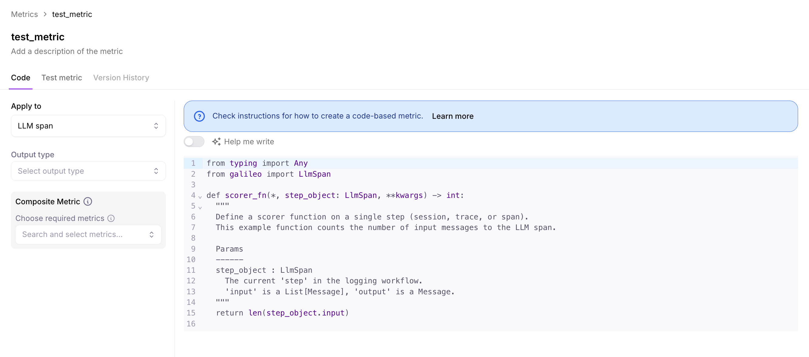 Code editor