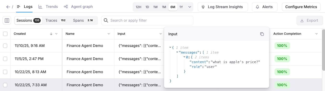 Logs UI