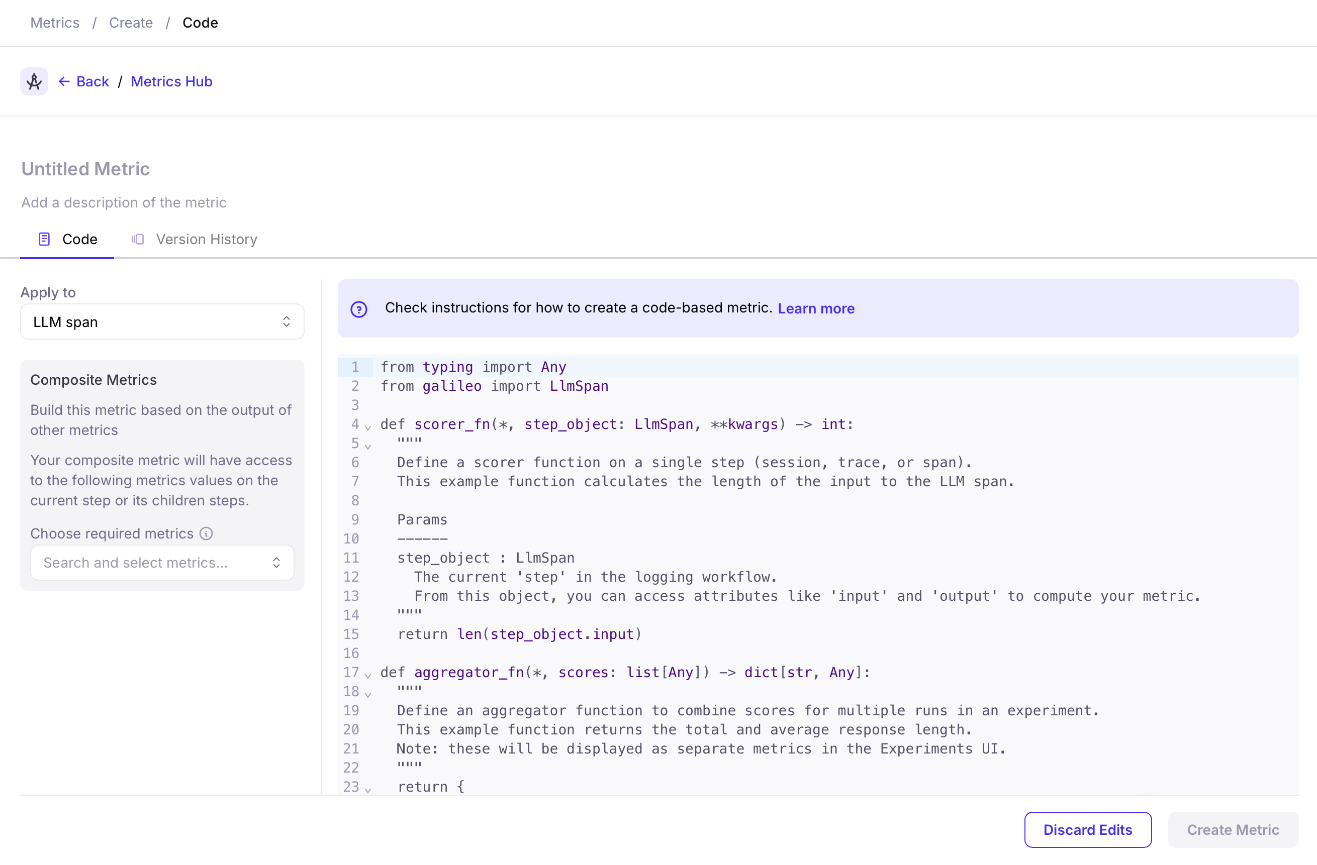 Code editor