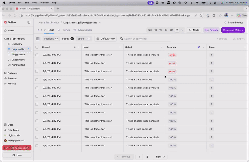 Metric recomputation flow