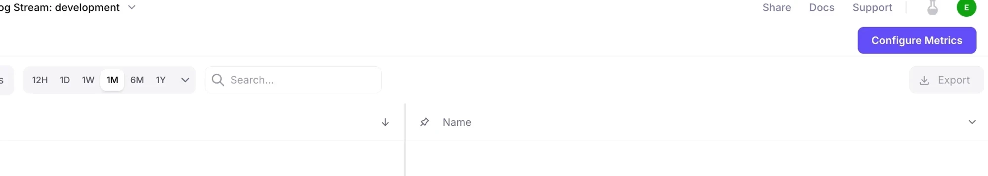 A gif showing where to add the custom metric to your application within the Custom Metric UI