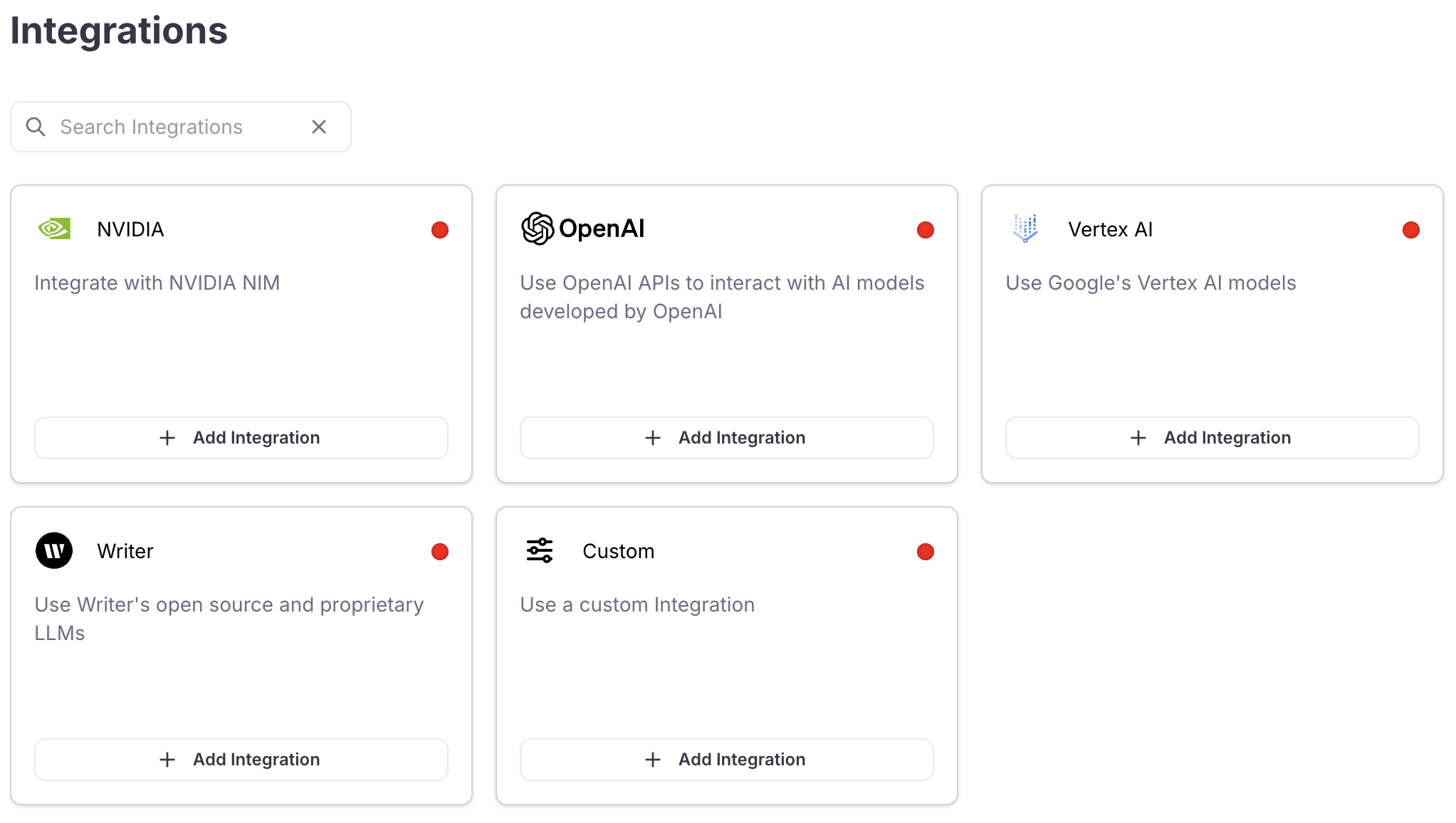 LLM provider options