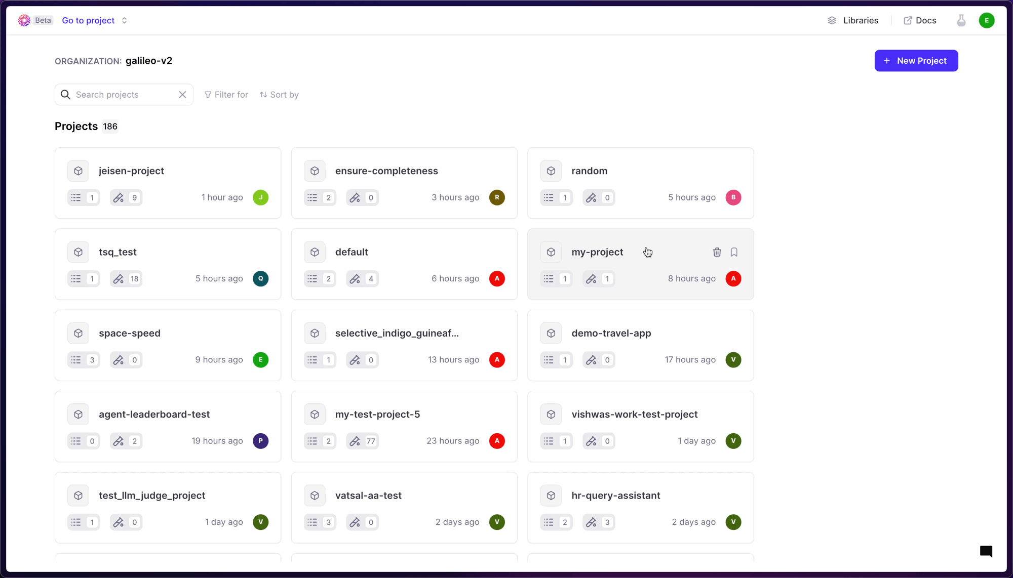 How to create a new project key.