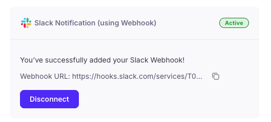 Active Slack notification for alerts