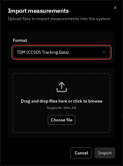 Import Measurements