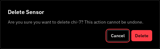 Sensor Delete Sensor Delete