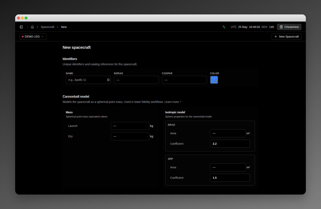 New Spacecraft page New Spacecraft page