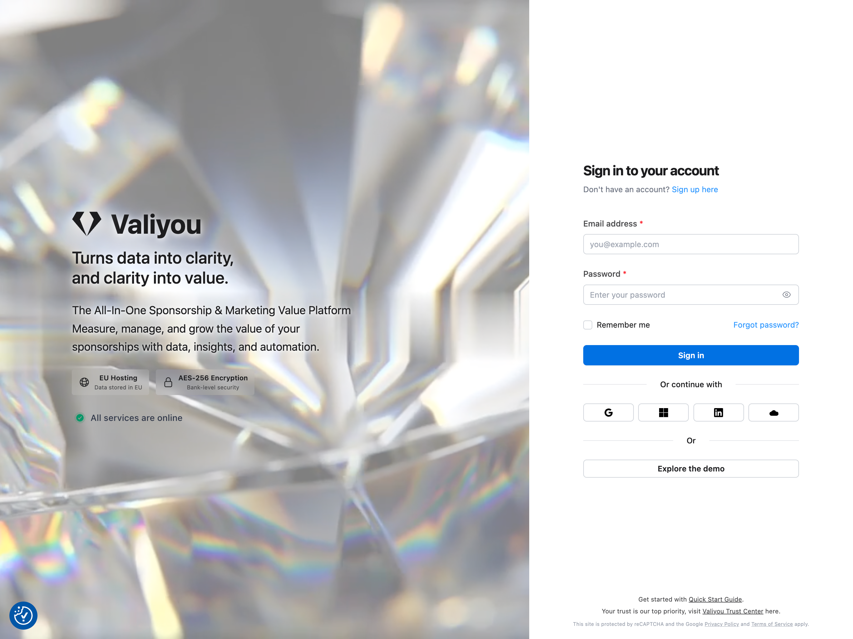 Valiyou Platform Features
