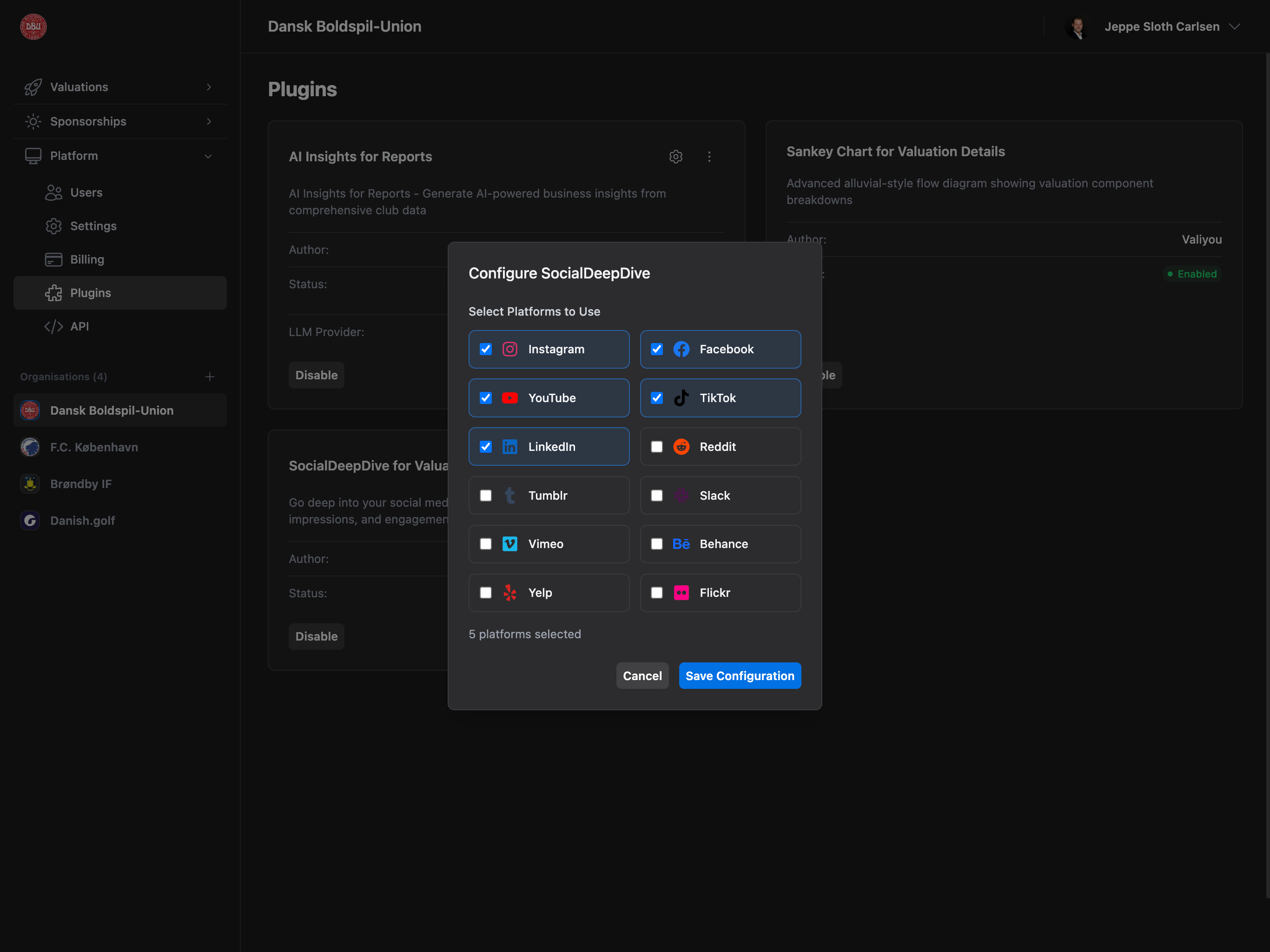SocialDeepDive Configuration