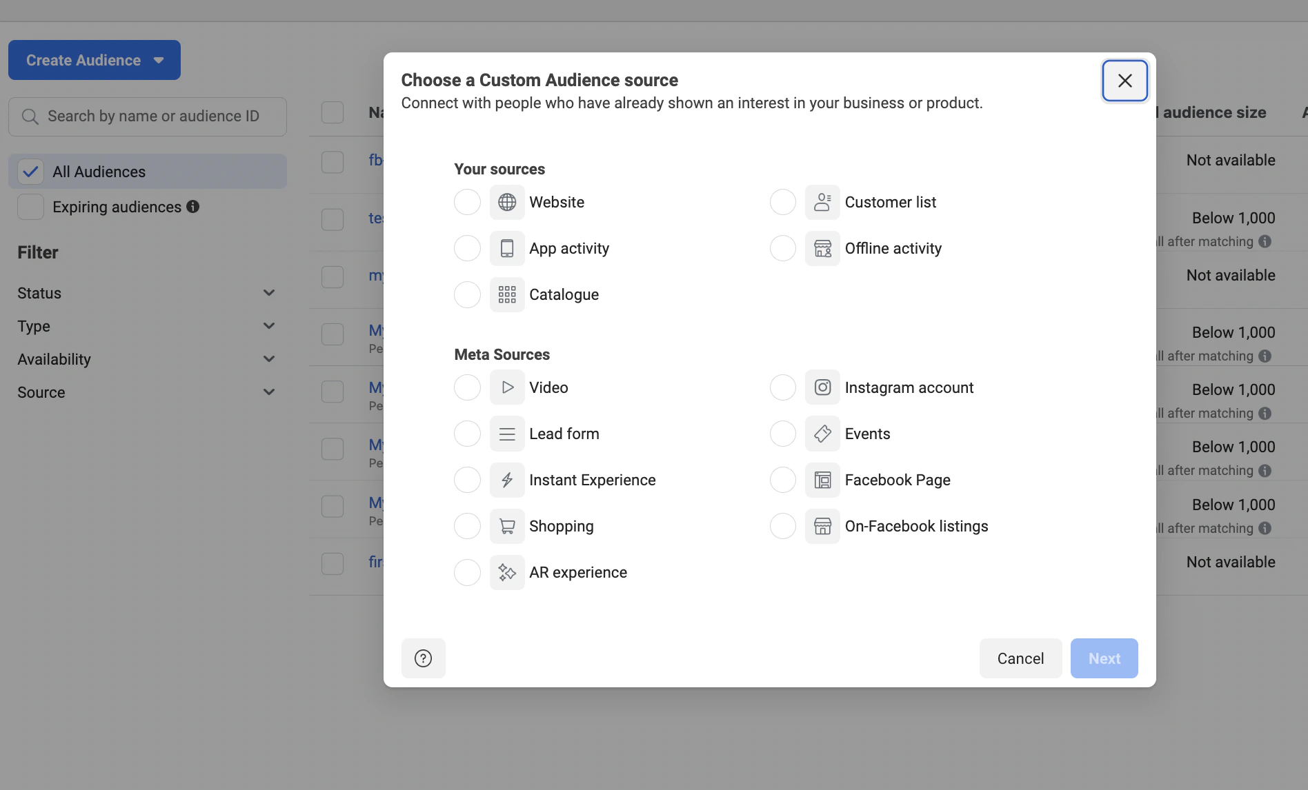Customer List Selection