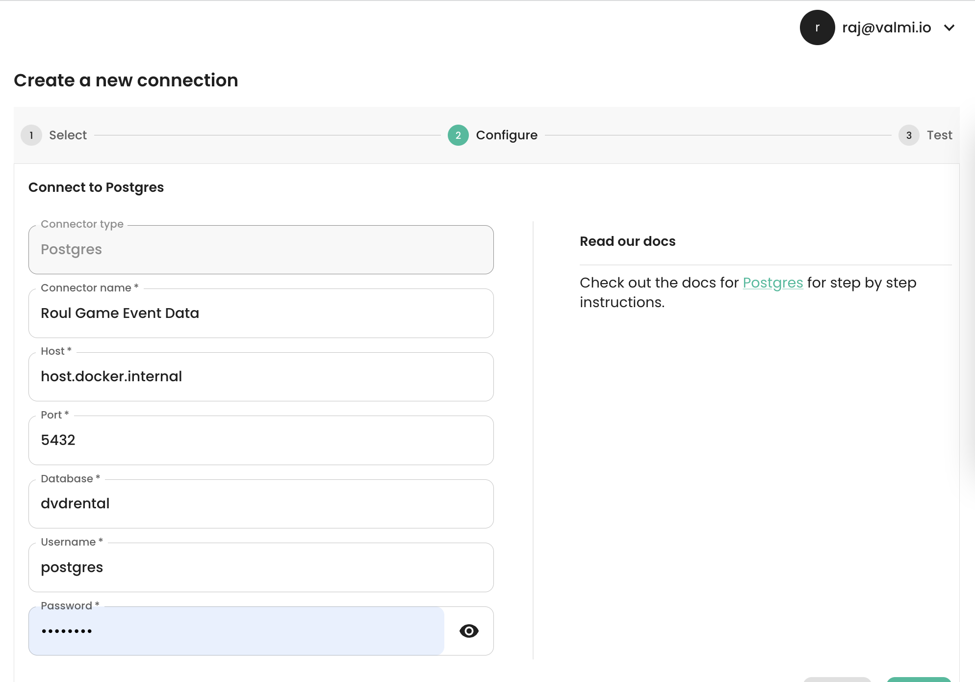 Postgres Configuration Details