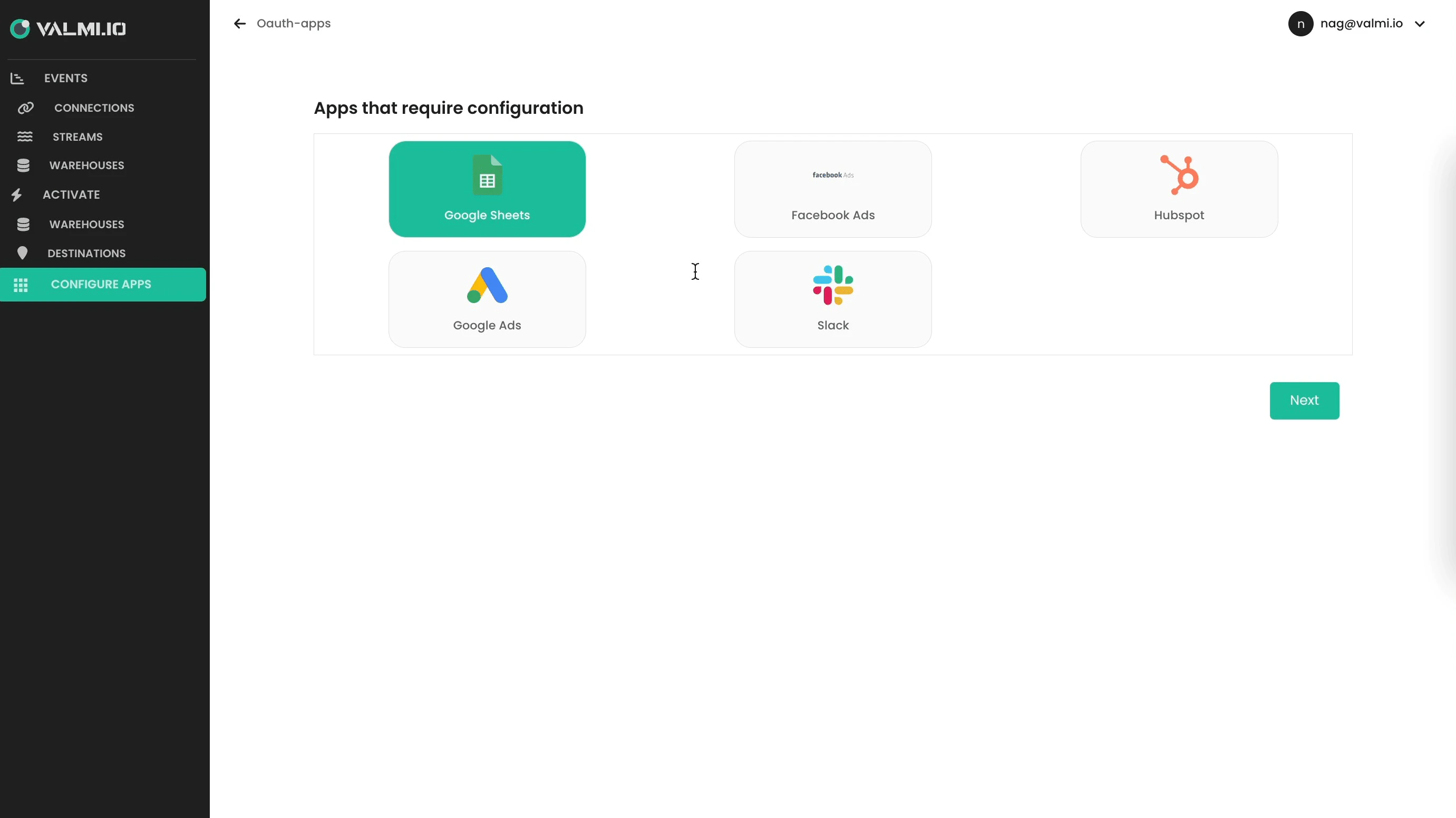 Google Sheets Selection