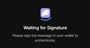 Sign in your wallet