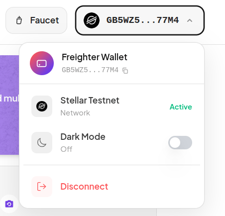 Wallet connected
