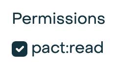 Permission: pact:read