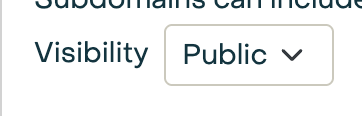 Variable subdomain settings: visibility