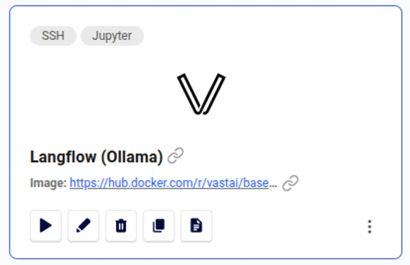 Langflow template card