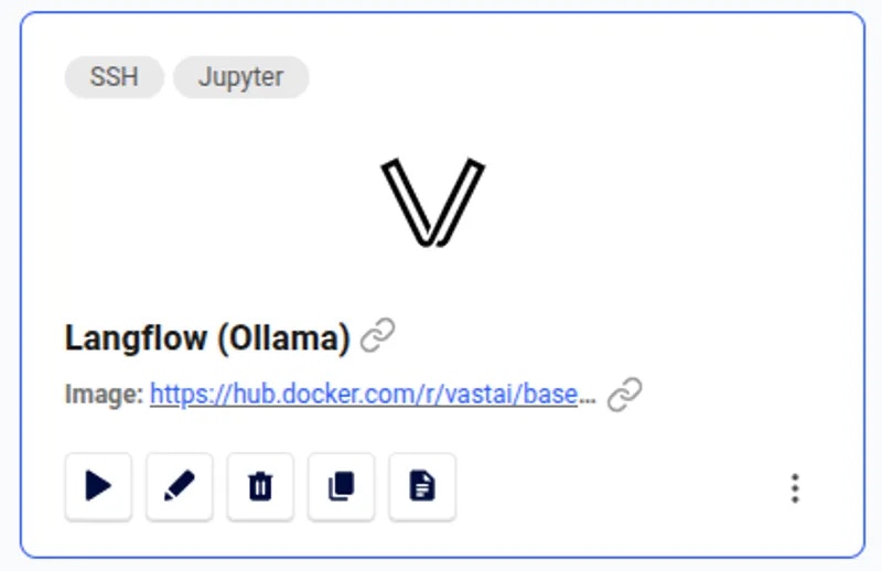 Langflow template card
