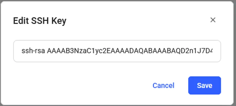 Edit SSH Key