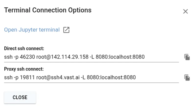 Example SSH Details