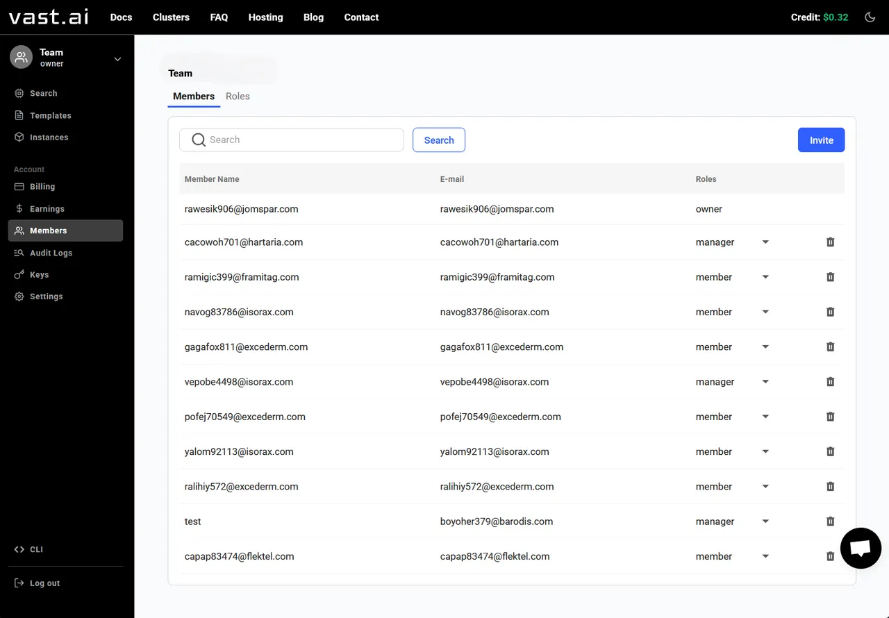Members Page
