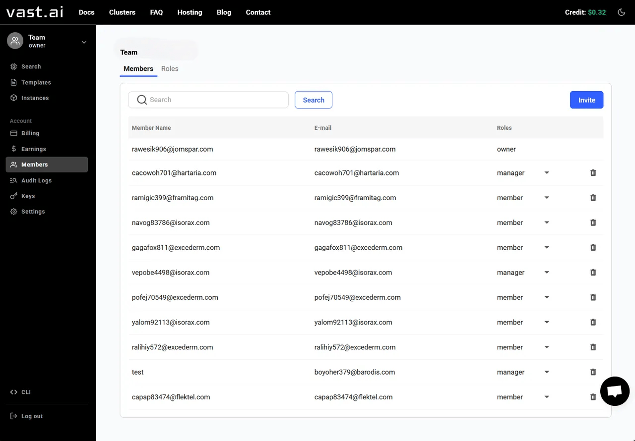 Members Page