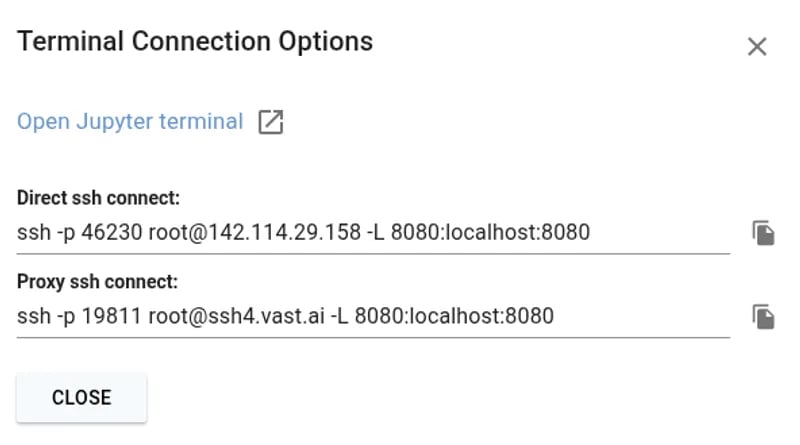 Example SSH Details