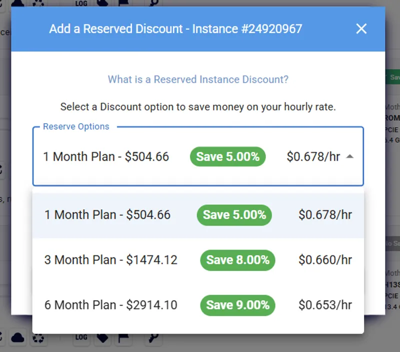 Reserved Discount
