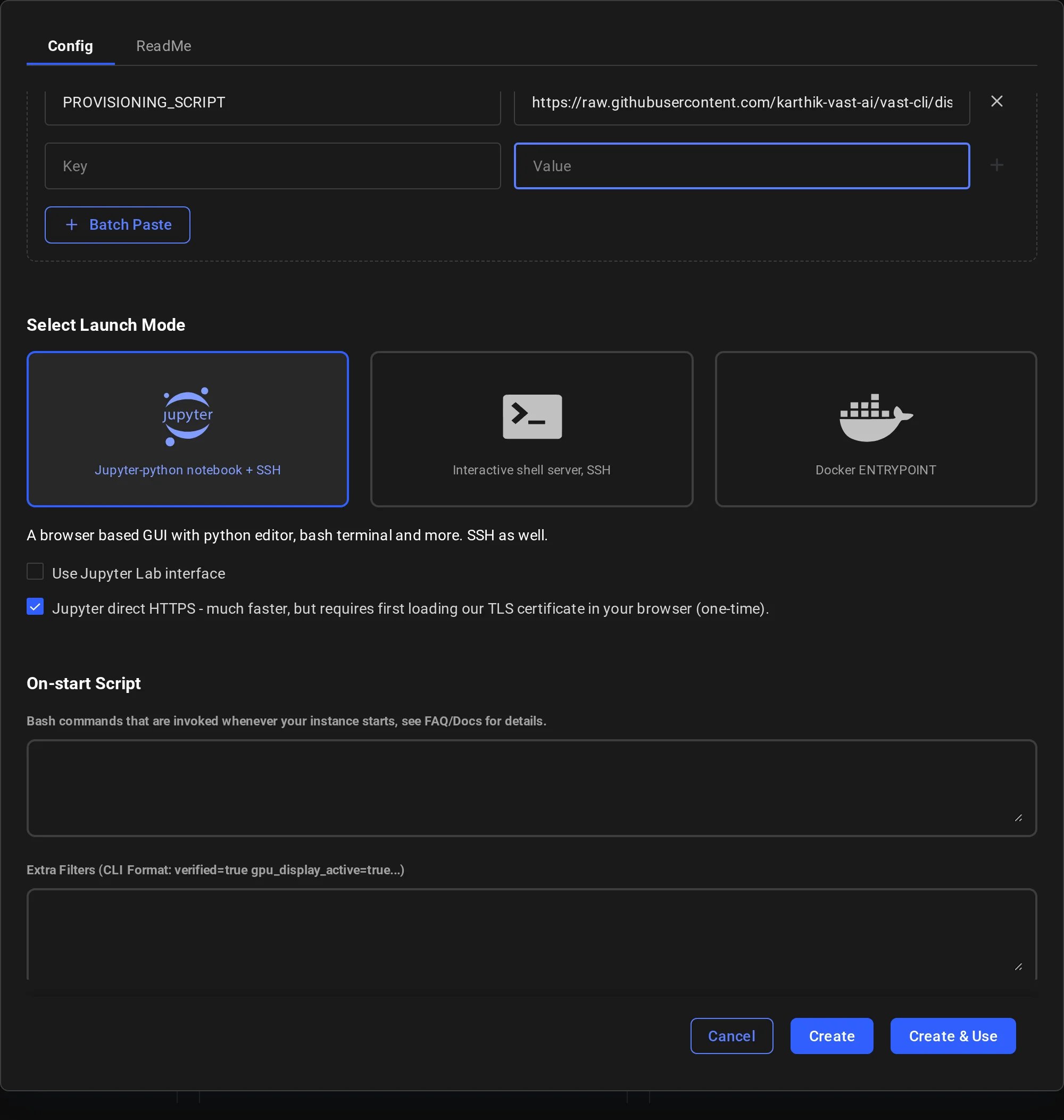 Add PROVISIONING_SCRIPT variable