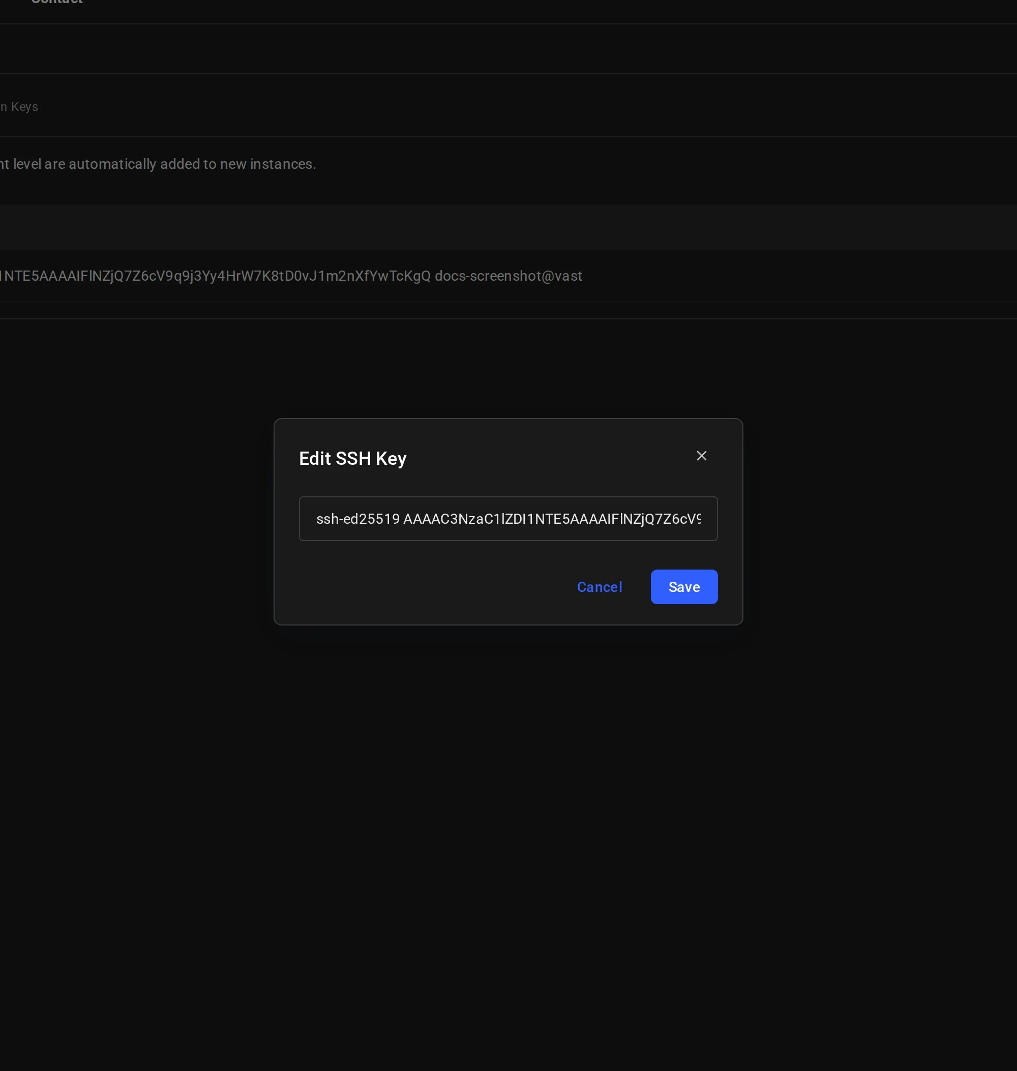 Edit SSH Key