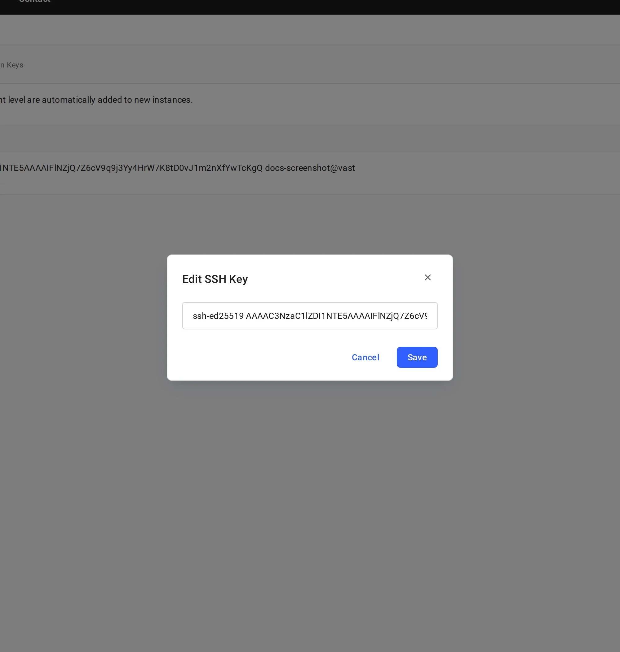 Edit SSH Key