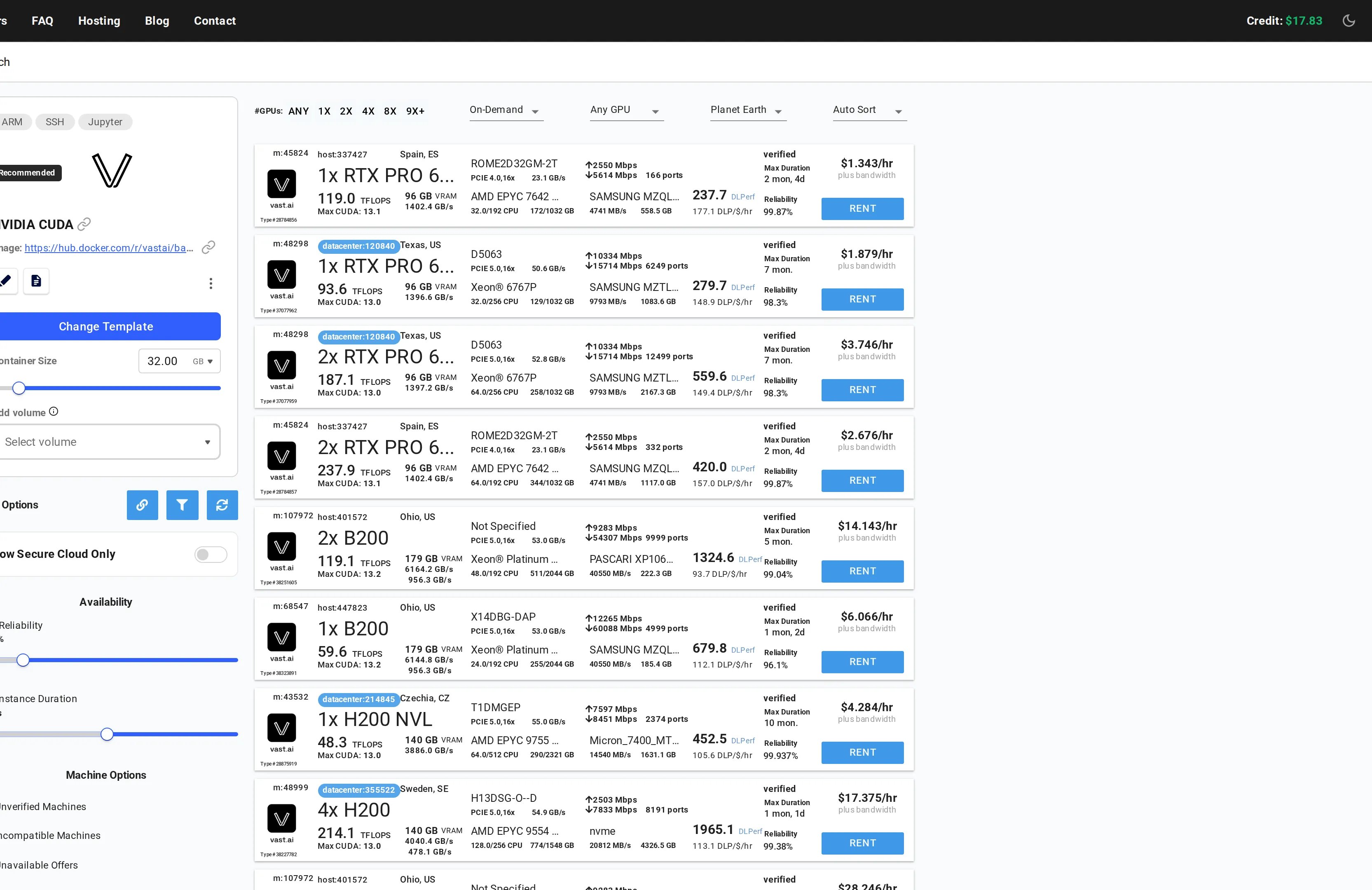 Add volume on the Search page