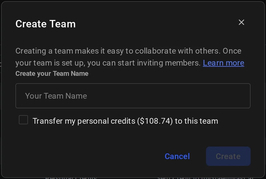 Team Creation