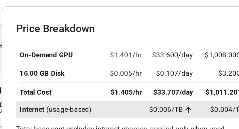 Price Breakdown