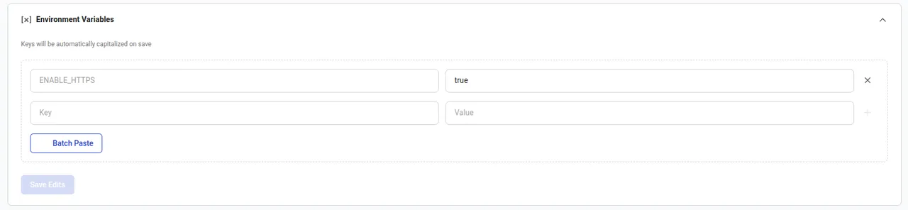 Enable HTTPS Variable